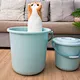 Nordic Style Plastic Bucket With Lid & Handle